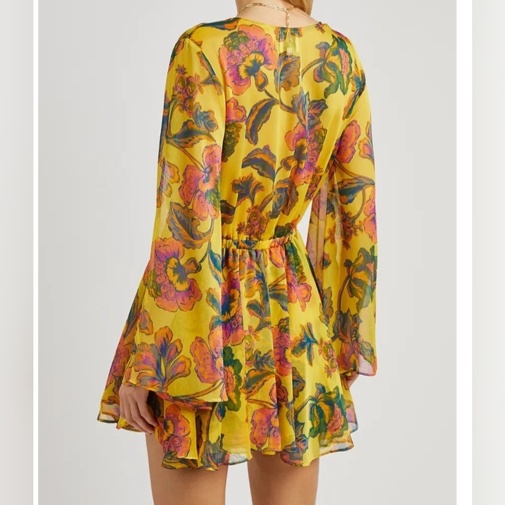 Misa Los Angeles Kaia Chiffon Floral Mini Dress Size XS - Picture 3 of 15